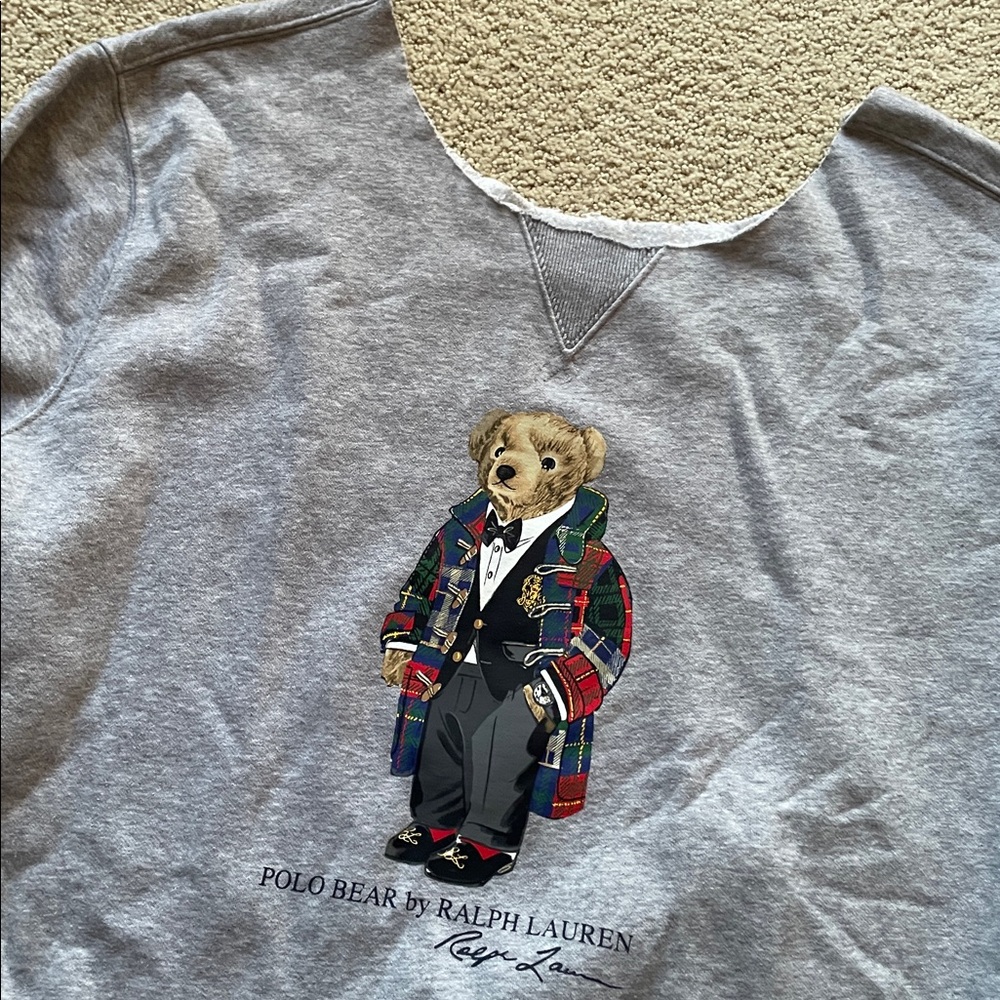Polo by Ralph Lauren Gray Polo Bear Graphic Sweatshirt - Picture 5 of 5